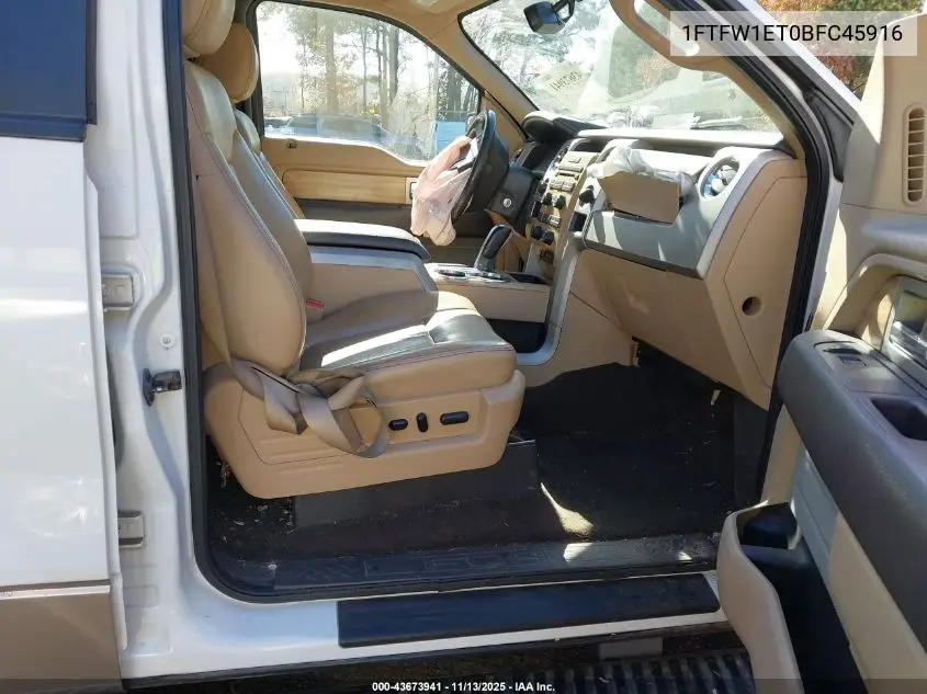 1FTFW1ET0BFC45916 2011 Ford F-150 Lariat