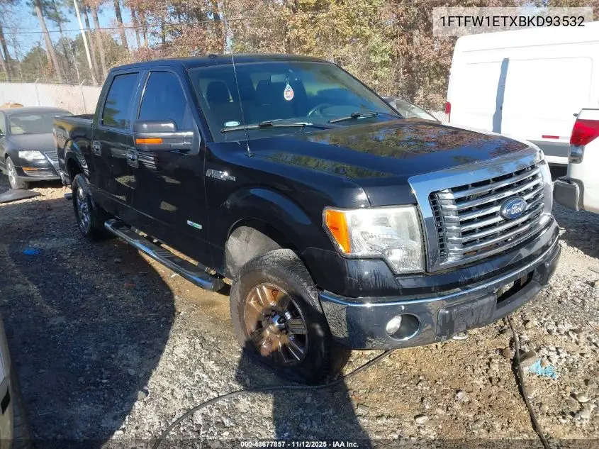 1FTFW1ETXBKD93532 2011 Ford F-150 Xlt
