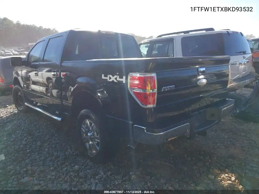 1FTFW1ETXBKD93532 2011 Ford F-150 Xlt