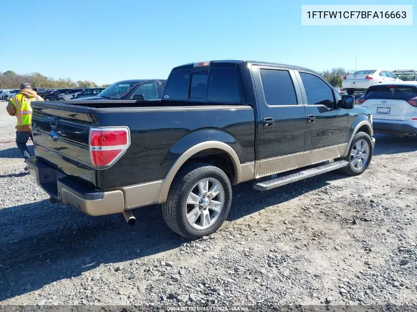 1FTFW1CF7BFA16663 2011 Ford F-150 Lariat