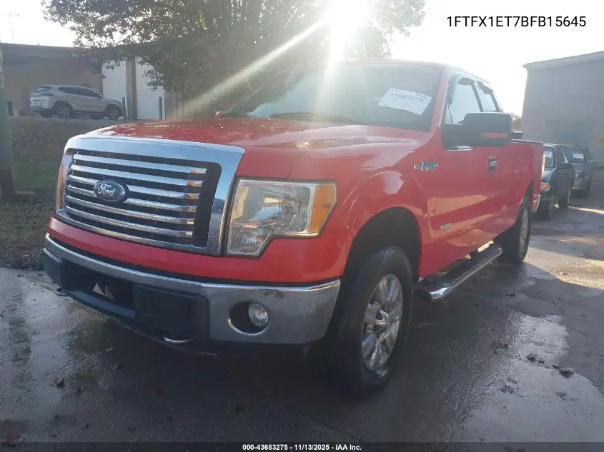 1FTFX1ET7BFB15645 2011 Ford F-150 Xlt