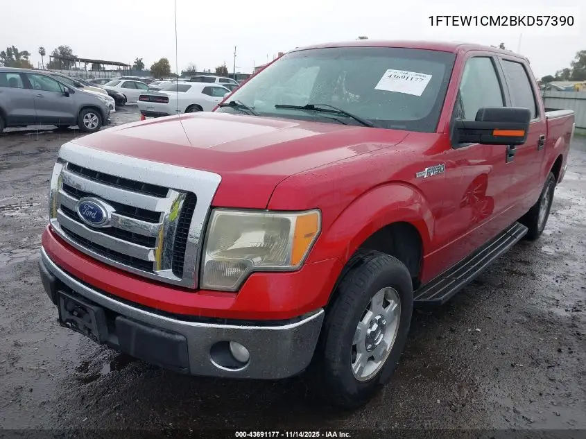 1FTEW1CM2BKD57390 2011 Ford F-150 Xlt