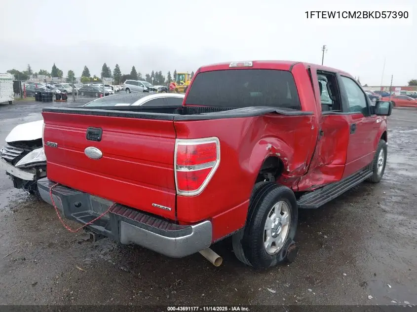 1FTEW1CM2BKD57390 2011 Ford F-150 Xlt