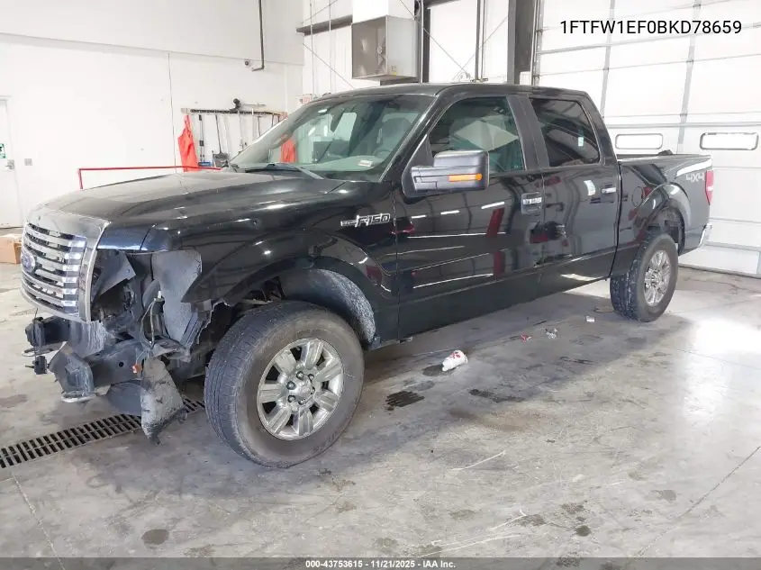 1FTFW1EF0BKD78659 2011 Ford F-150 Xlt