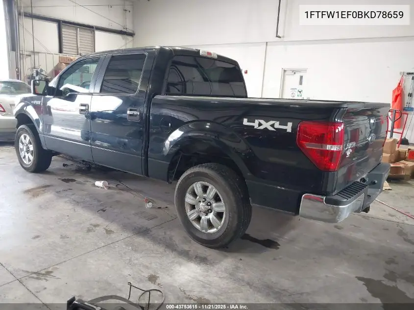 1FTFW1EF0BKD78659 2011 Ford F-150 Xlt