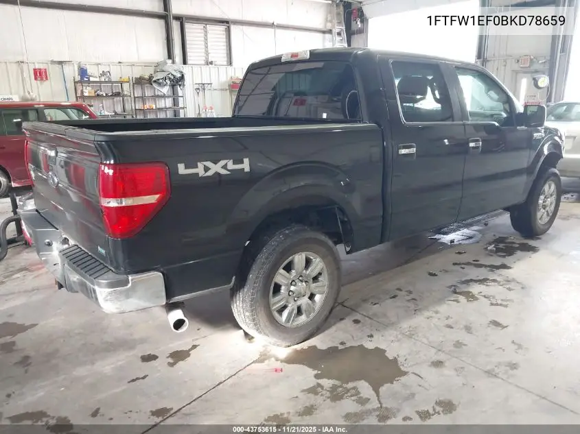 1FTFW1EF0BKD78659 2011 Ford F-150 Xlt