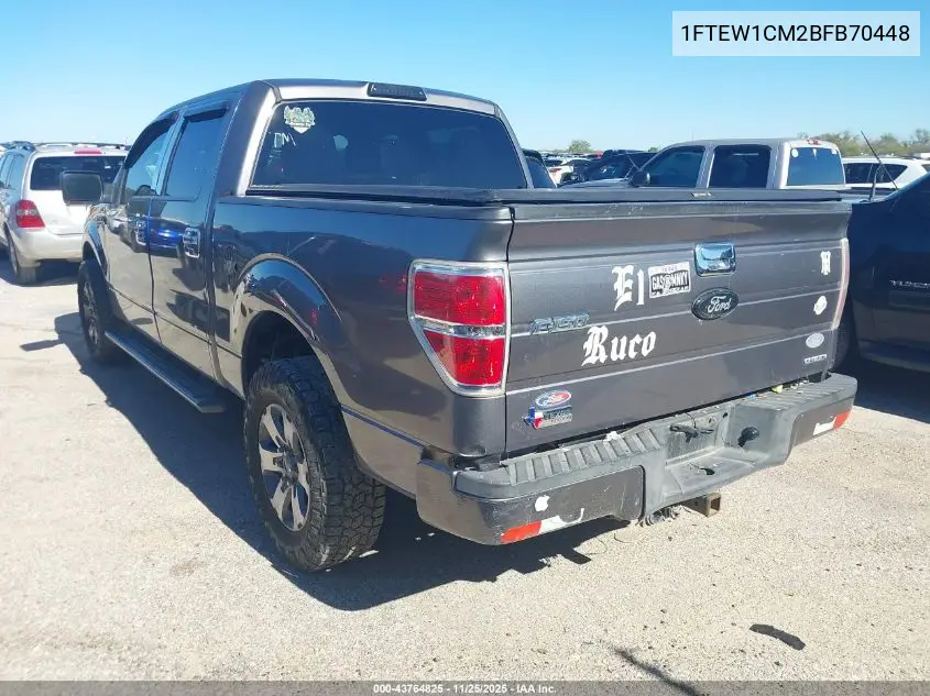 1FTEW1CM2BFB70448 2011 Ford F-150 Xlt