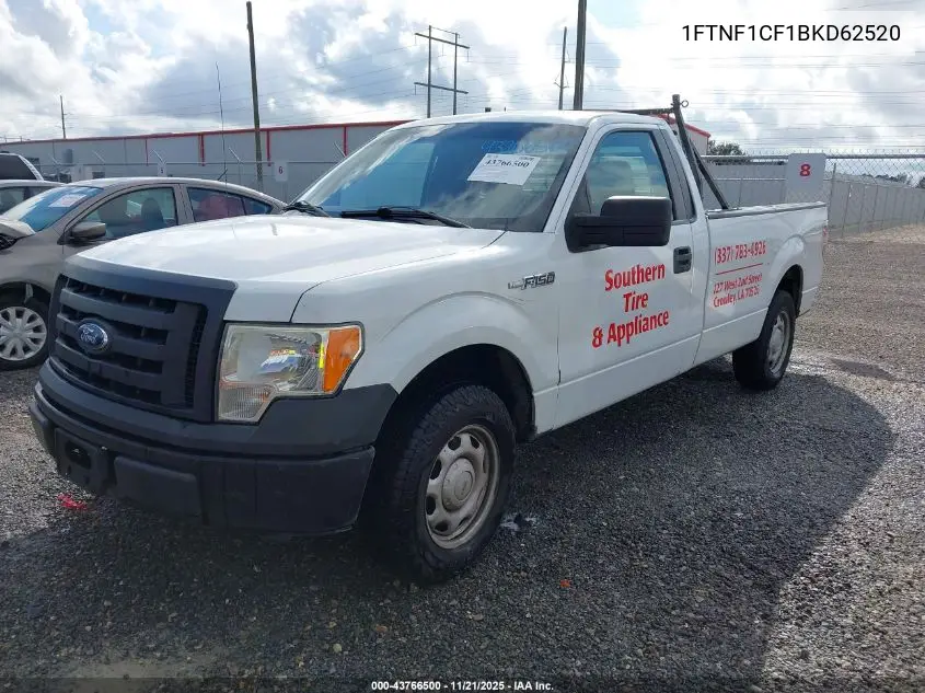 1FTNF1CF1BKD62520 2011 Ford F-150 Xl