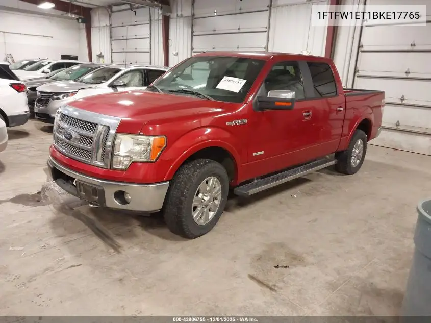 1FTFW1ET1BKE17765 2011 Ford F-150 Lariat