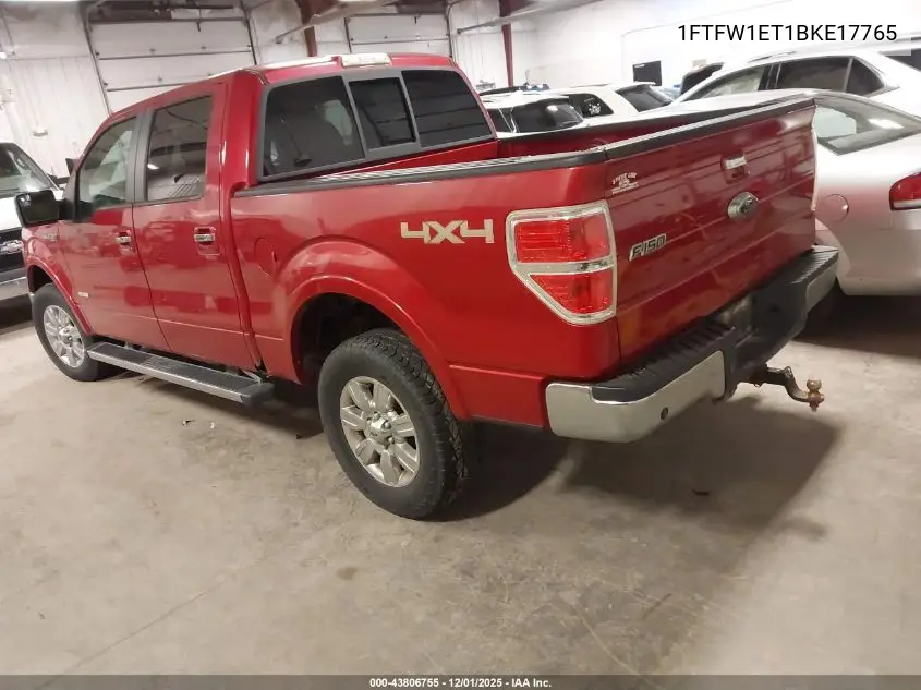 1FTFW1ET1BKE17765 2011 Ford F-150 Lariat