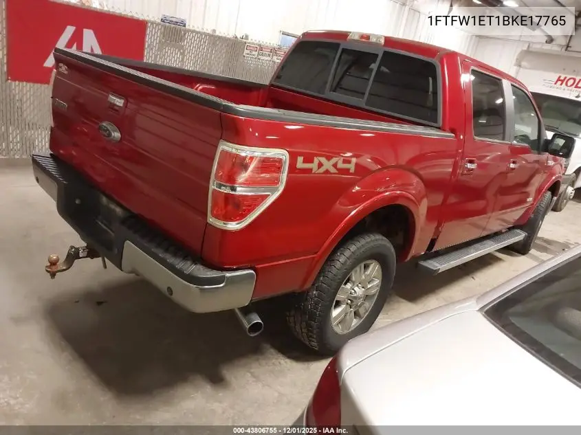 1FTFW1ET1BKE17765 2011 Ford F-150 Lariat