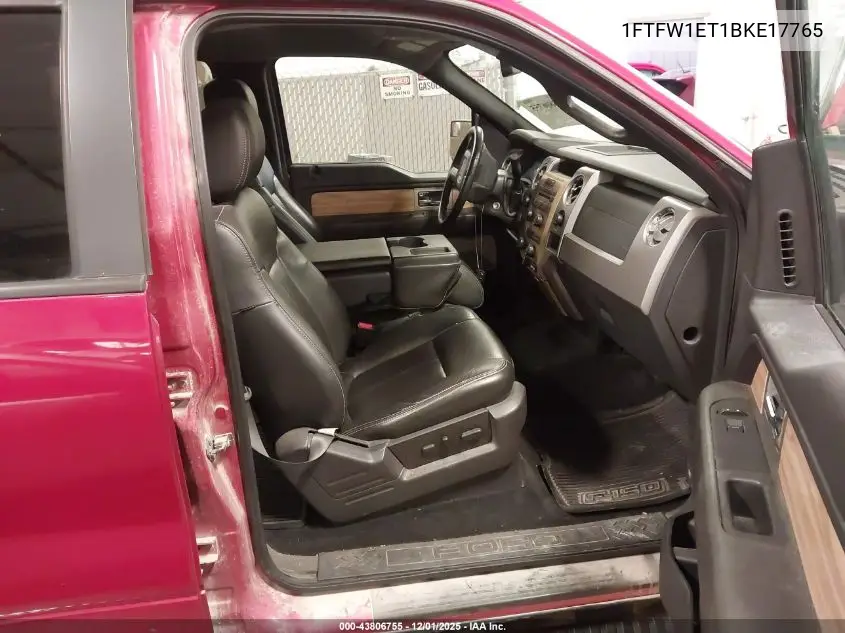 1FTFW1ET1BKE17765 2011 Ford F-150 Lariat