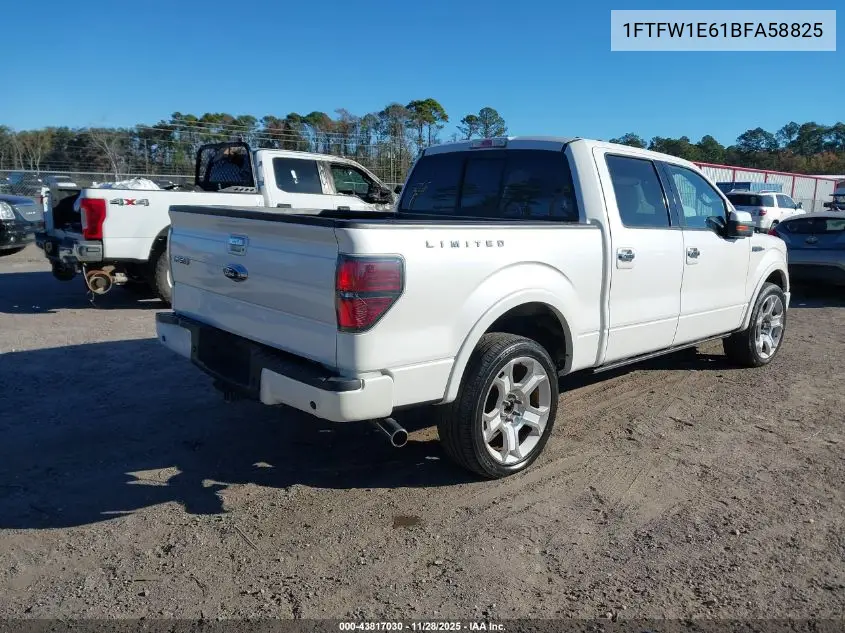 1FTFW1E61BFA58825 2011 Ford F-150 Lariat Limited