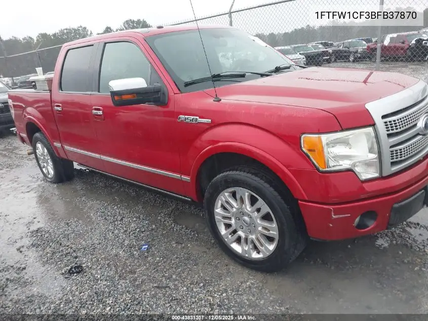 1FTFW1CF3BFB37870 2011 Ford F-150 Platinum