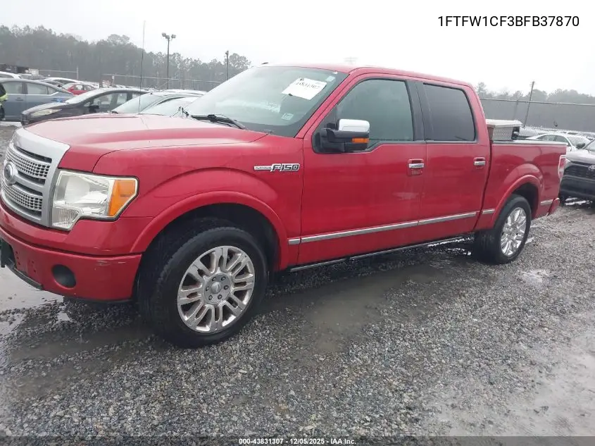 1FTFW1CF3BFB37870 2011 Ford F-150 Platinum