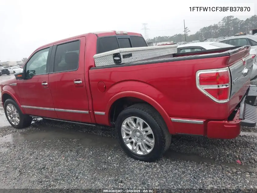1FTFW1CF3BFB37870 2011 Ford F-150 Platinum