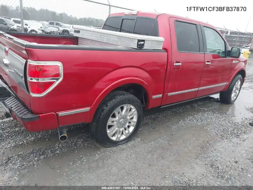 1FTFW1CF3BFB37870 2011 Ford F-150 Platinum