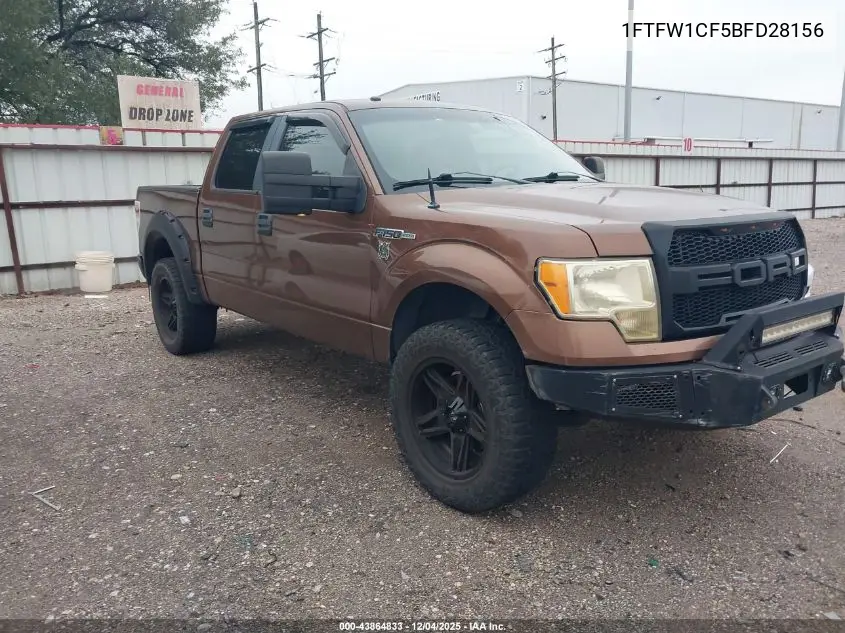 1FTFW1CF5BFD28156 2011 Ford F-150 Xlt