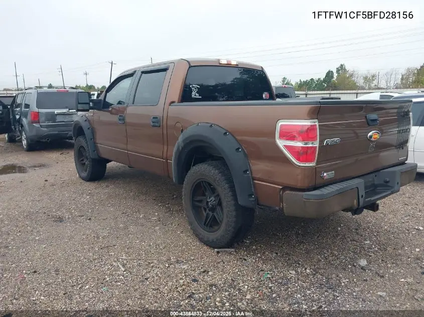 1FTFW1CF5BFD28156 2011 Ford F-150 Xlt