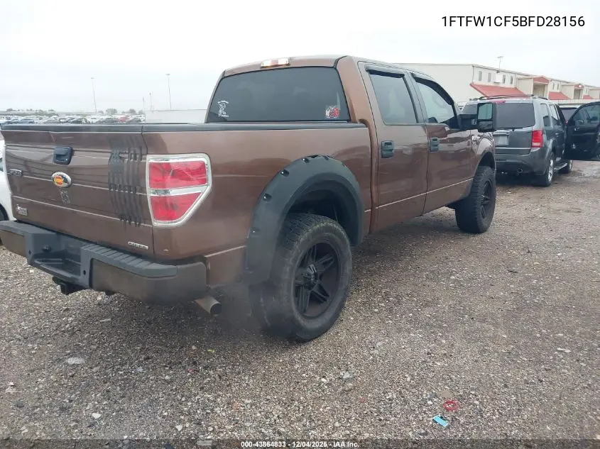 1FTFW1CF5BFD28156 2011 Ford F-150 Xlt