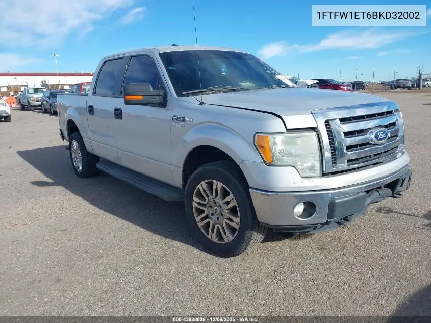 1FTFW1ET6BKD32002 2011 Ford F-150 Xlt