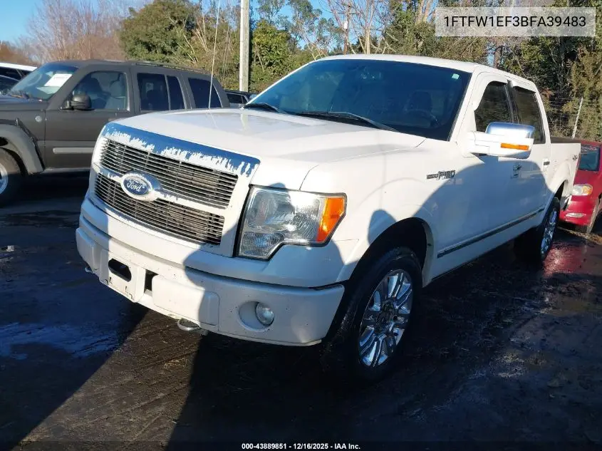 1FTFW1EF3BFA39483 2011 Ford F-150 Platinum