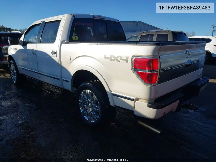1FTFW1EF3BFA39483 2011 Ford F-150 Platinum