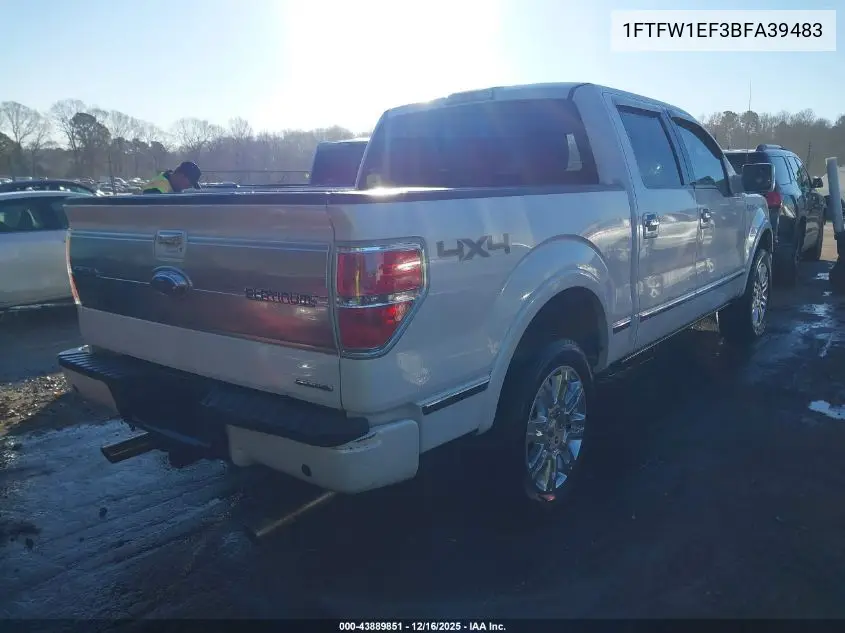 1FTFW1EF3BFA39483 2011 Ford F-150 Platinum