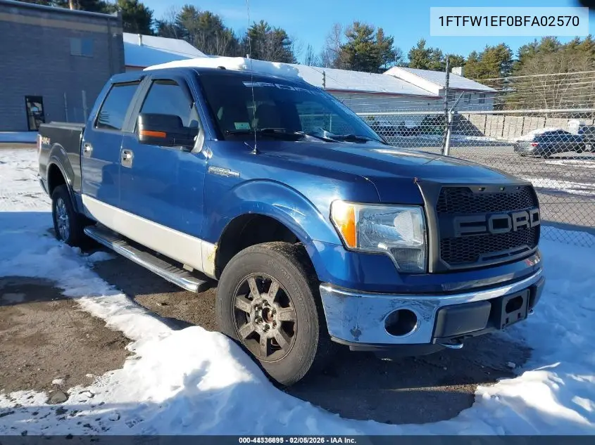 1FTFW1EF0BFA02570 2011 Ford F-150 Xlt