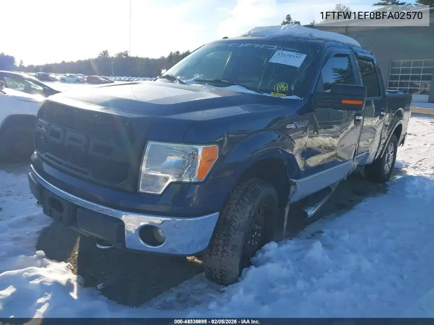 1FTFW1EF0BFA02570 2011 Ford F-150 Xlt