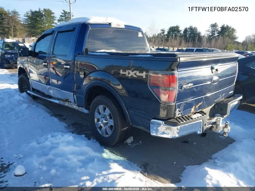 1FTFW1EF0BFA02570 2011 Ford F-150 Xlt