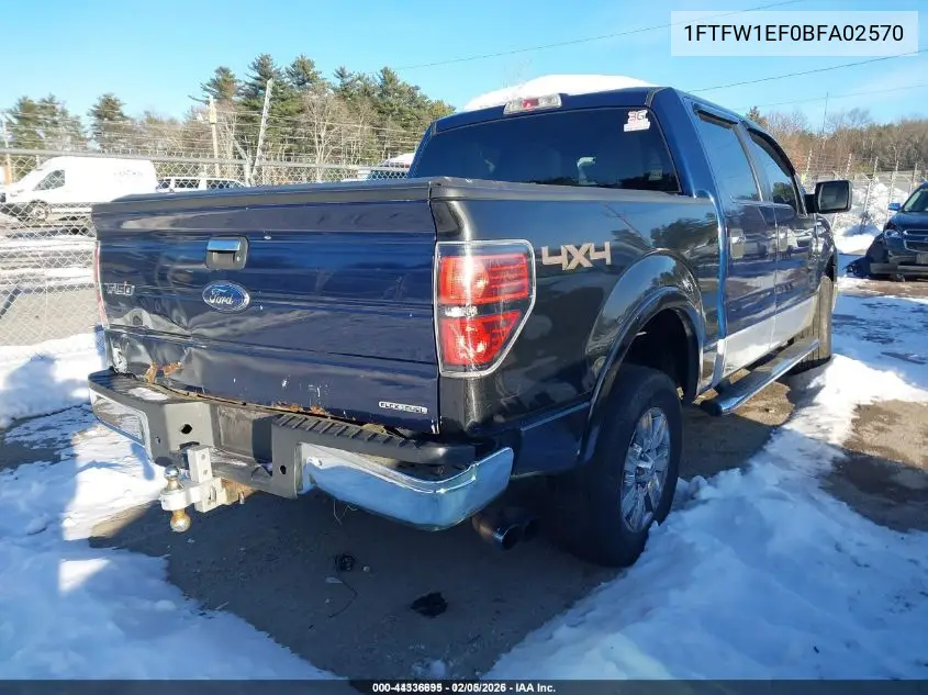 1FTFW1EF0BFA02570 2011 Ford F-150 Xlt
