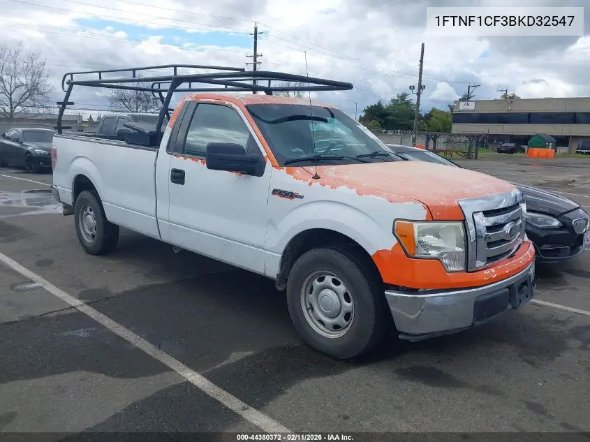 1FTNF1CF3BKD32547 2011 Ford F-150 Xl