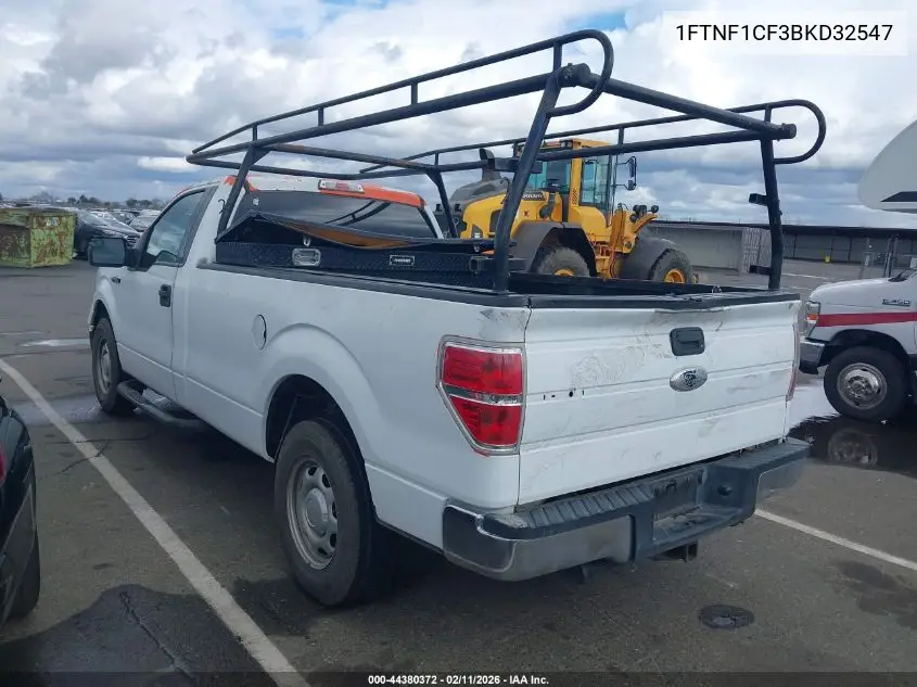 1FTNF1CF3BKD32547 2011 Ford F-150 Xl
