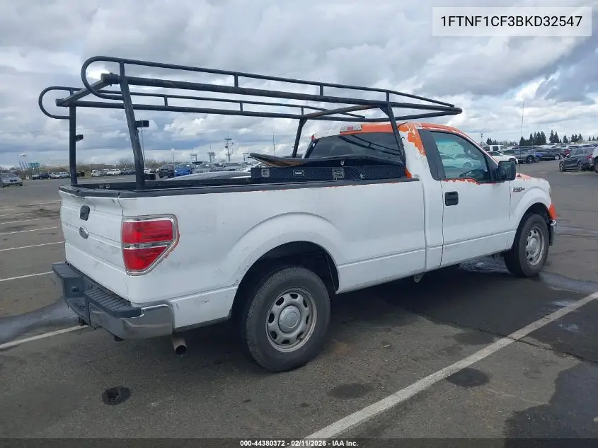 1FTNF1CF3BKD32547 2011 Ford F-150 Xl