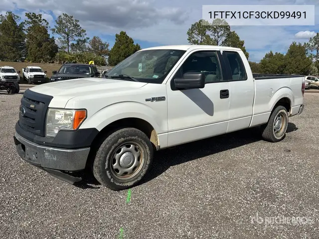 1FTFX1CF3CKD99491 2012 Ford F-150 2012 Ford F-150 Xl 4X2 Extended Cab Pickup