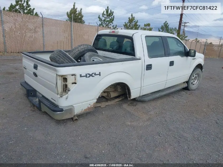 1FTFW1EF7CFC81422 2012 Ford F-150 Xl