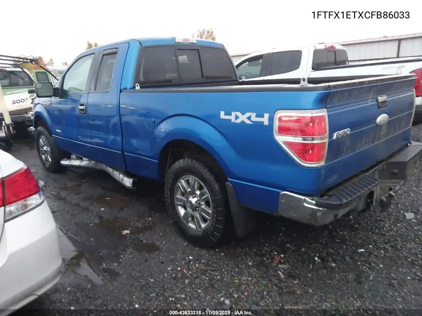 1FTFX1ETXCFB86033 2012 Ford F-150 Xlt
