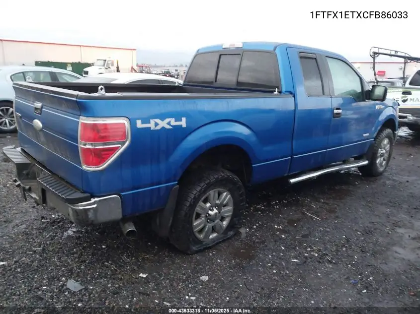 1FTFX1ETXCFB86033 2012 Ford F-150 Xlt