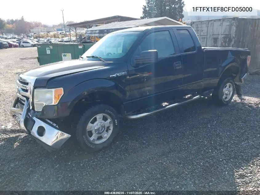 1FTFX1EF8CFD05000 2012 Ford F-150 Xlt
