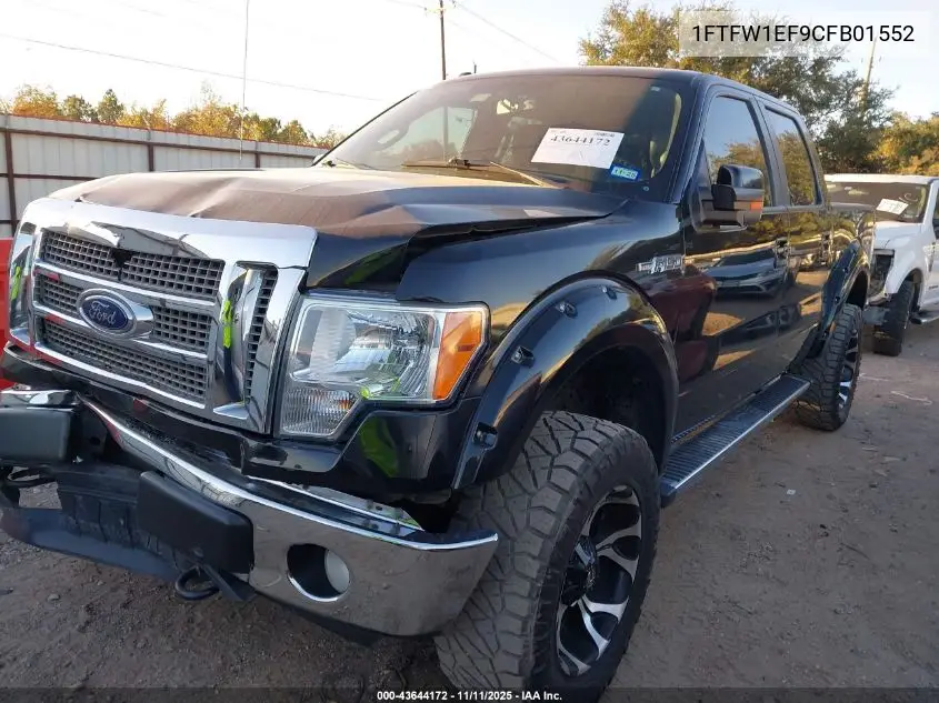 1FTFW1EF9CFB01552 2012 Ford F-150 Lariat