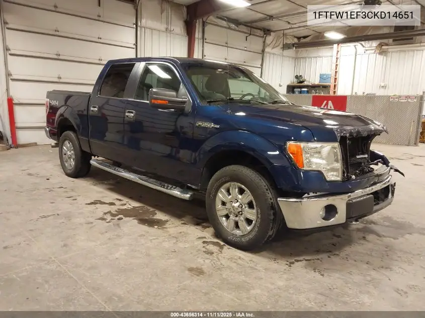 1FTFW1EF3CKD14651 2012 Ford F-150 Xlt