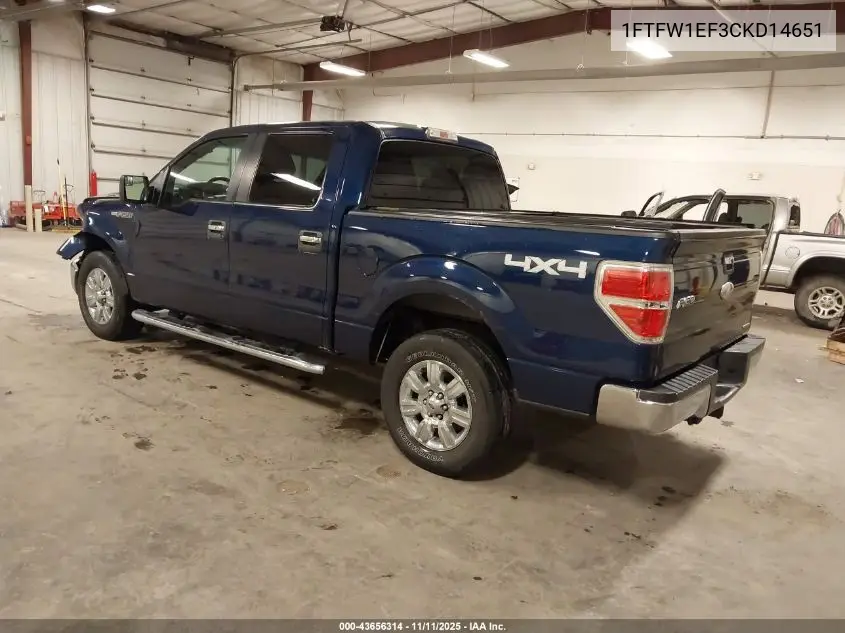 1FTFW1EF3CKD14651 2012 Ford F-150 Xlt