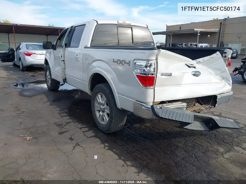 1FTFW1ET5CFC50174 2012 Ford F-150 Lariat
