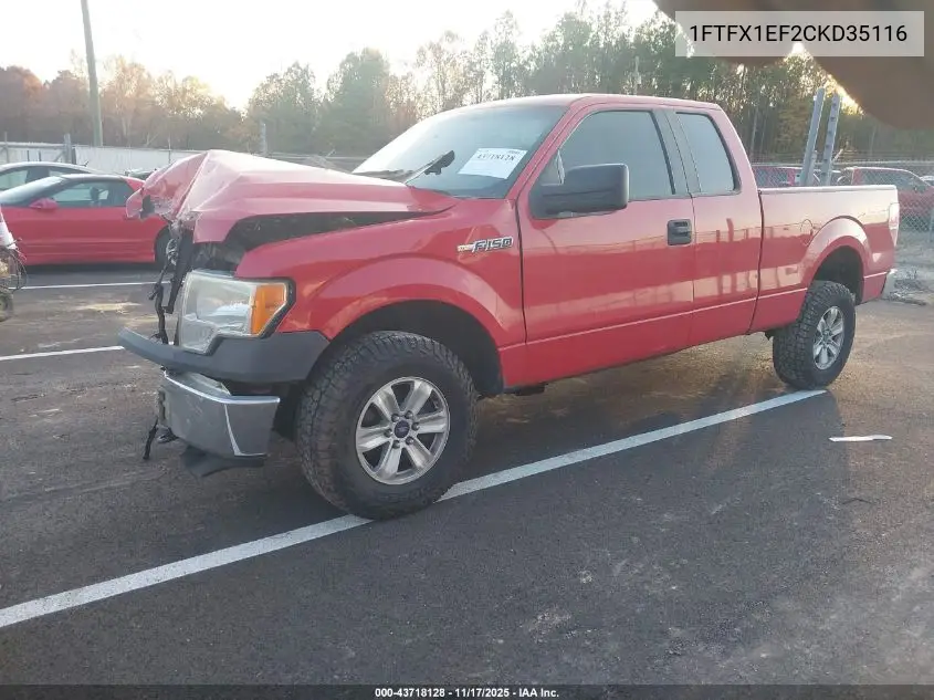 1FTFX1EF2CKD35116 2012 Ford F-150 Xl
