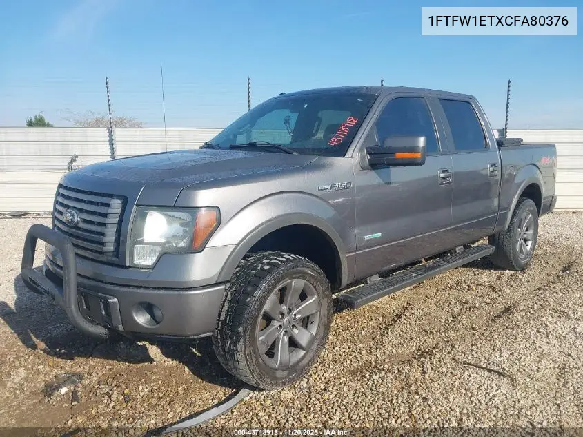 1FTFW1ETXCFA80376 2012 Ford F-150 Fx4