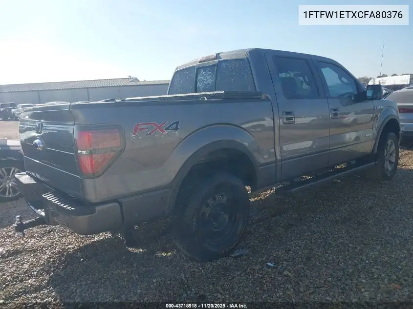 1FTFW1ETXCFA80376 2012 Ford F-150 Fx4