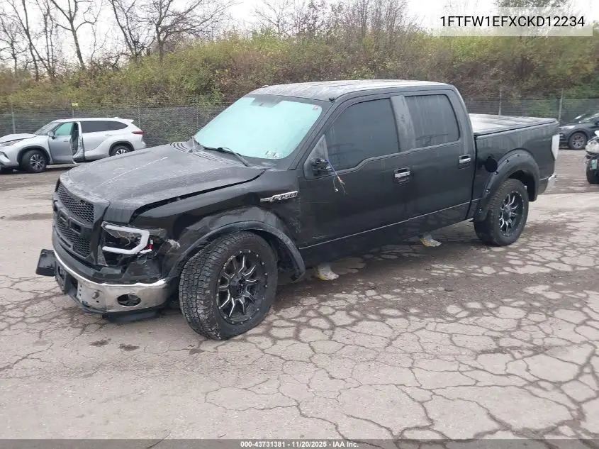 1FTFW1EFXCKD12234 2012 Ford F-150 Lariat