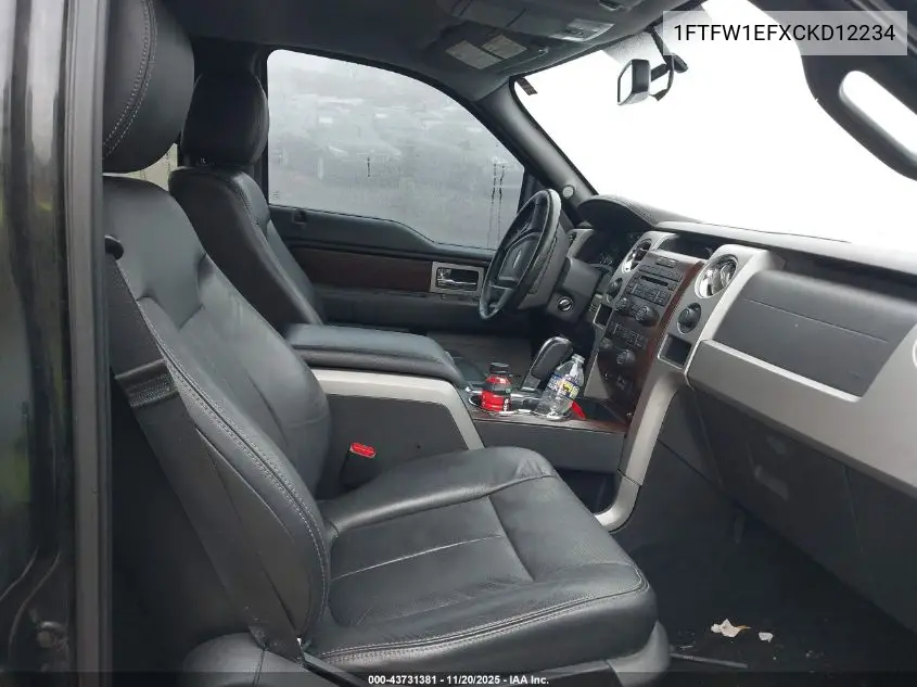 1FTFW1EFXCKD12234 2012 Ford F-150 Lariat