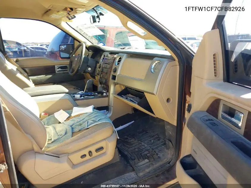 1FTFW1CF7CFB82926 2012 Ford F-150 Lariat